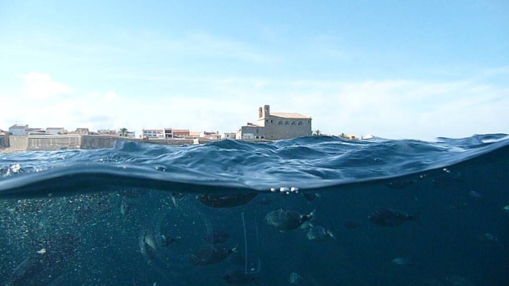 Vista de la isla de Tabarca desde el mar