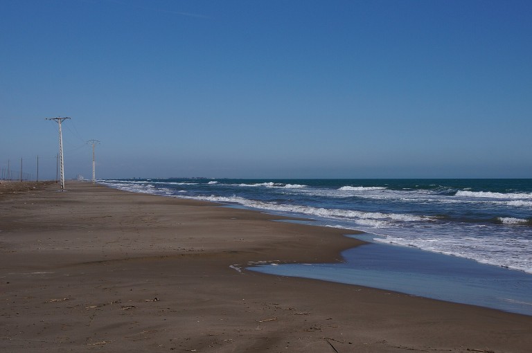 Kitesurf y windsurf en la playa del Trabucador, Delta de l'Ebre