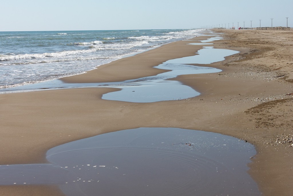 Kitesurf y windsurf en la playa del Trabucador, Delta de l'Ebre