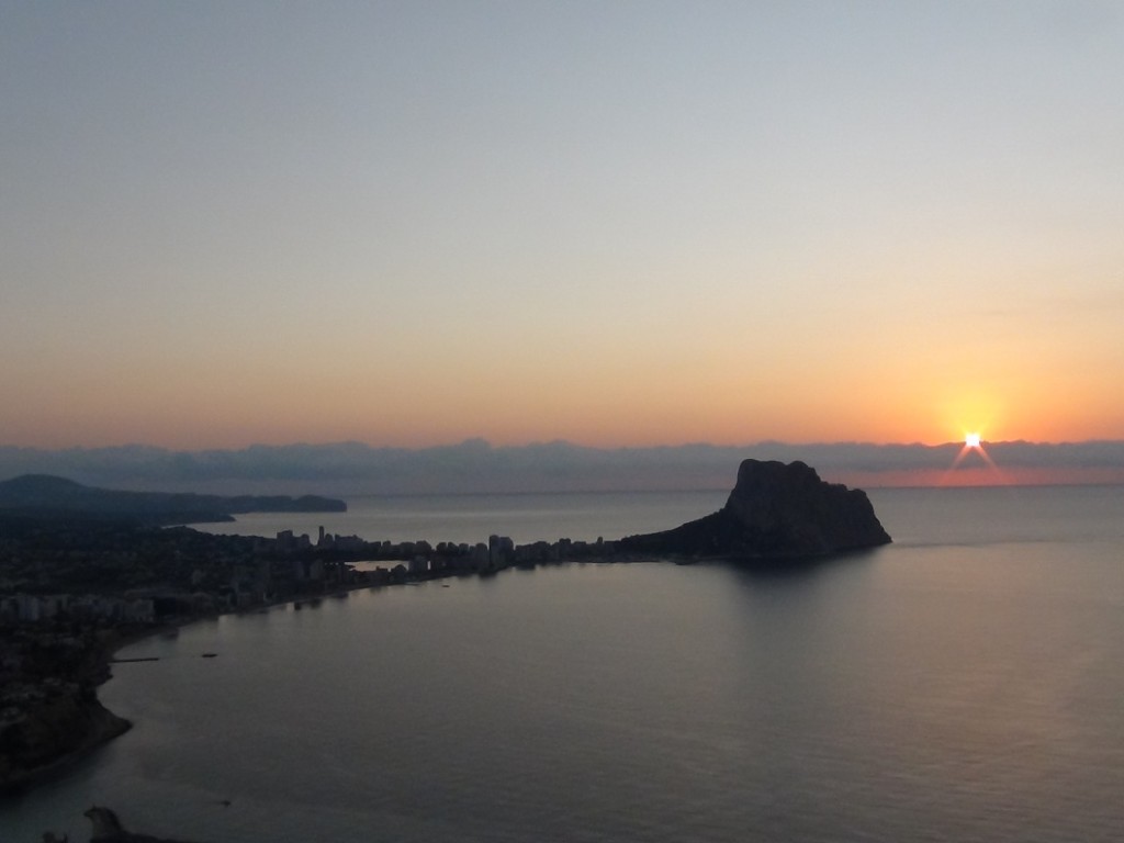 El Penyal d'Ifac al atardecer, en Calp